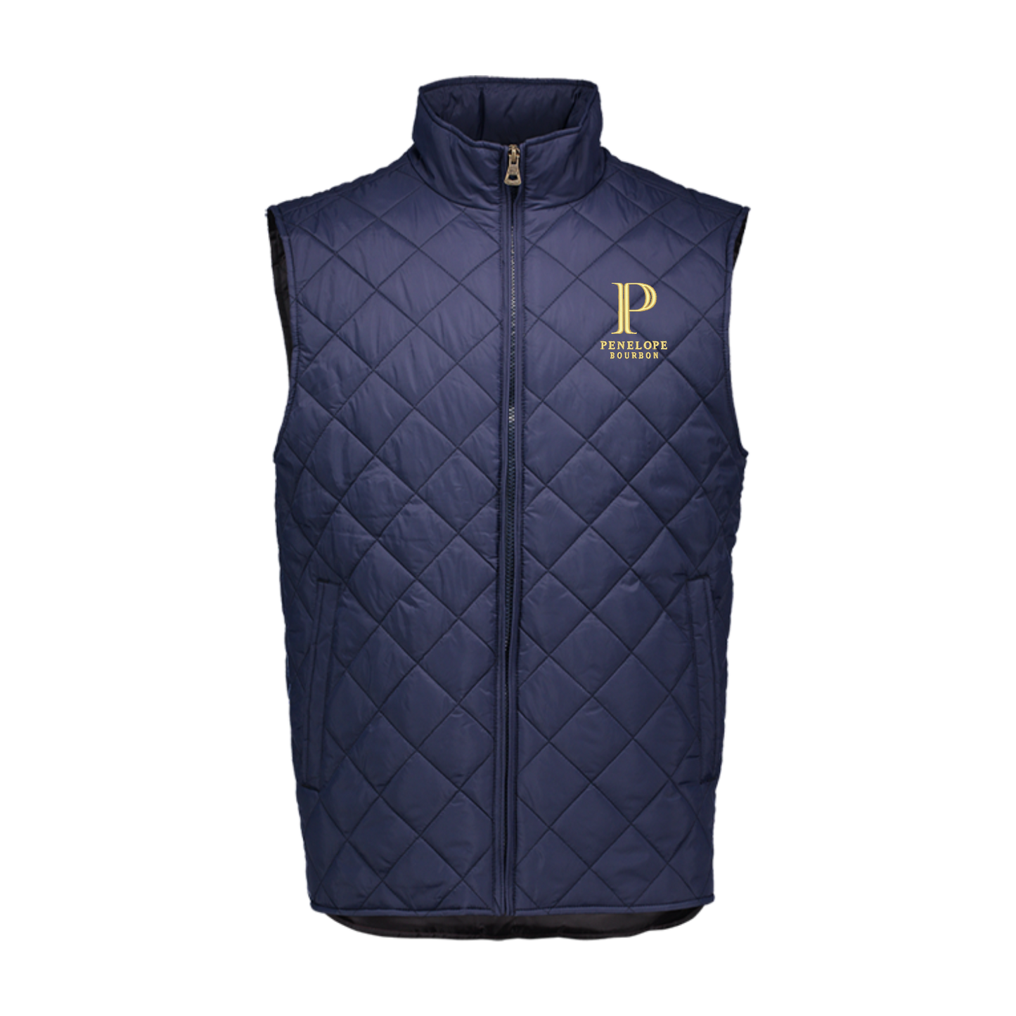 Penelope Bourbon Men’s Waterproof Quilted Vest – Navy