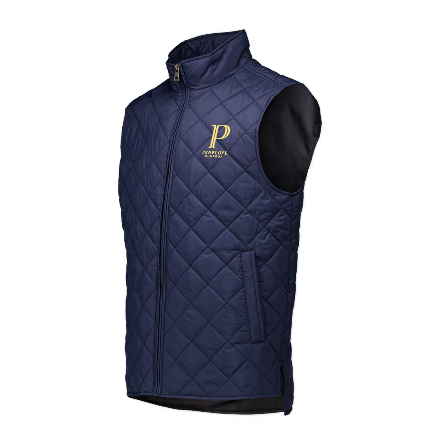 Penelope Bourbon Men’s Waterproof Quilted Vest – Navy