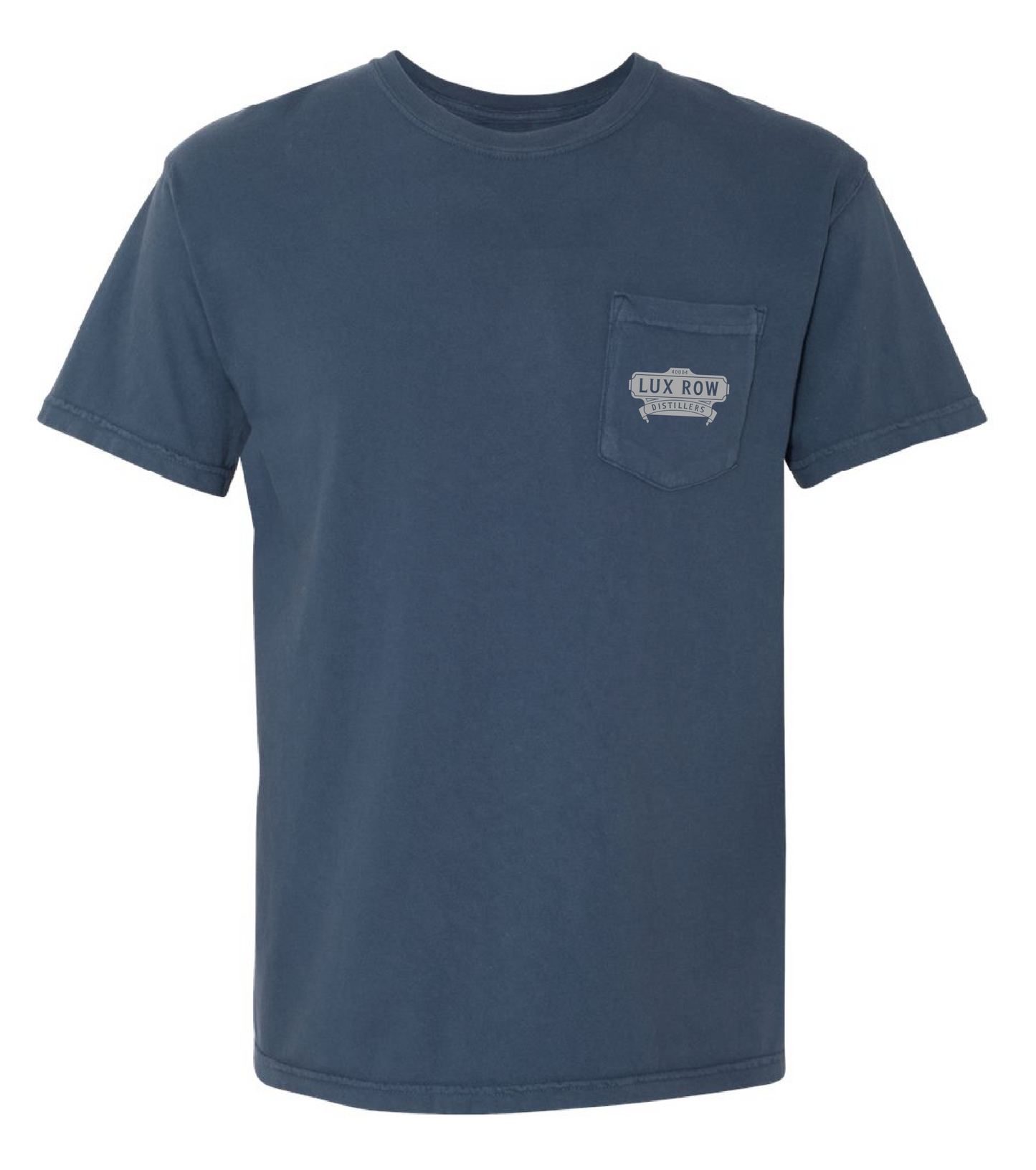 Lux Row Distillers Heavyweight Pocket T-Shirt in Blue