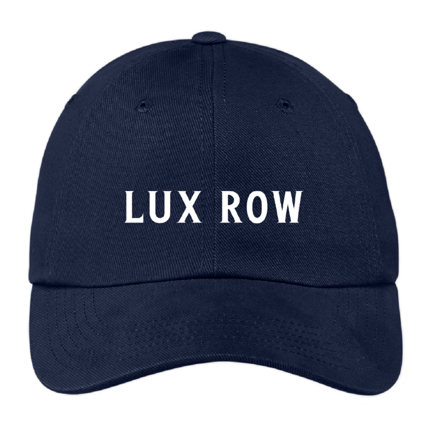 Lux Row Embroidered Twill Hat - Navy
