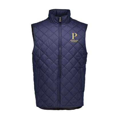 Penelope Bourbon Men’s Waterproof Quilted Vest – Navy