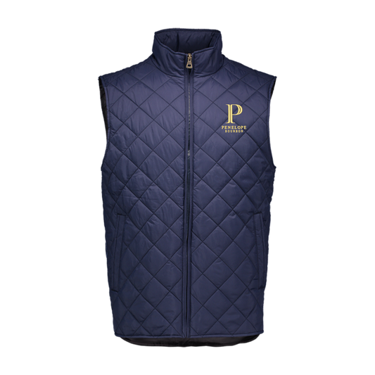 Penelope Bourbon Men’s Waterproof Quilted Vest – Navy