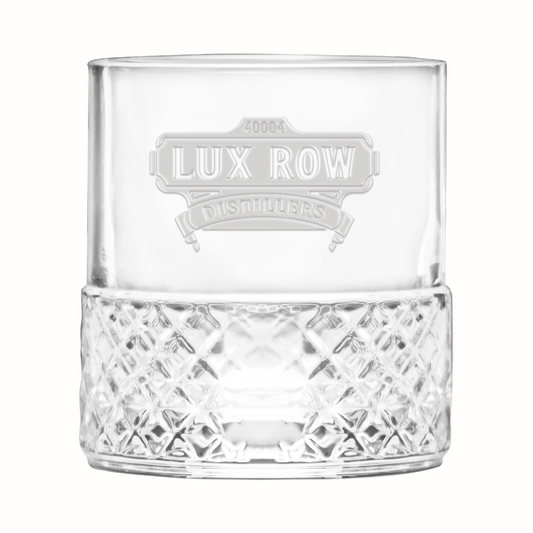 Lux Row Distillers Etched Roma Rocks Glass – 10¼ oz.