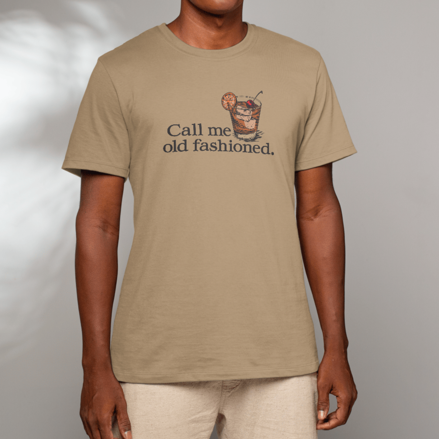 Lux Row Distillers "Call Me Old Fashion" T-Shirt – Khaki